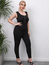 Body de tirantes con cremallera, ajustado, elástico, informal